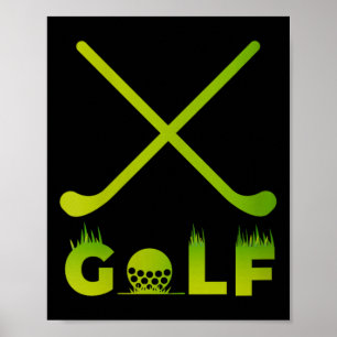 Womens Funny Golf Golfing Gift For Golfer Husband Poster