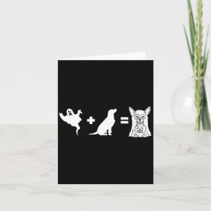 Womens Funny Halloween Dog Ghost - Funny Halloween Card