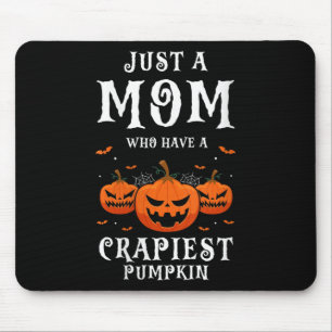 Womens Funny Halloween Mom With The Silliest Pumpk Mouse Mat
