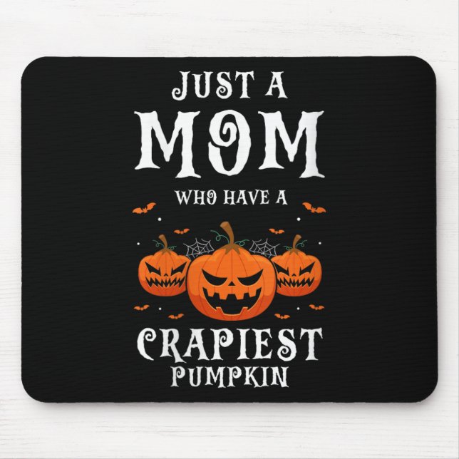 Womens Funny Halloween Mum With The Silliest Pumpk Mouse Mat (Front)