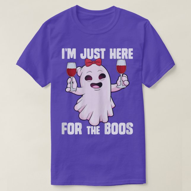 Womens Funny Halloween Tee I'm just here for the b (Design Front)