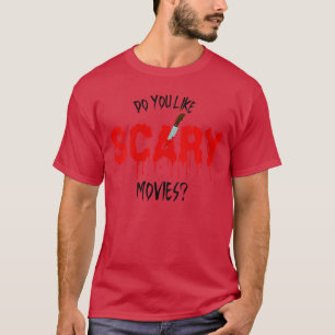 Womens Funny Horror Movie Lover Bloody Knife Like T-Shirt