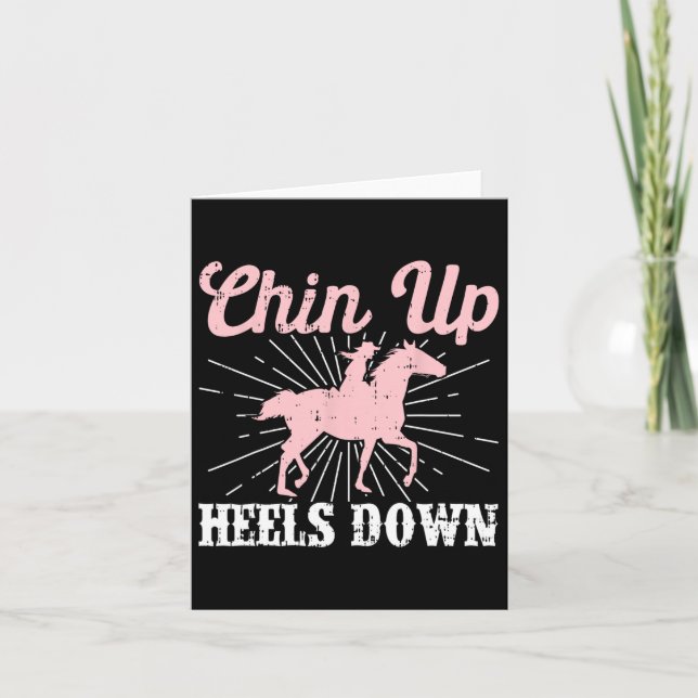 Womens Funny Horse Lover Equestrian Horseck Riding Card (Front)