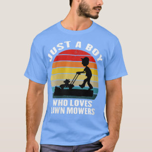 Womens Funny Lawn Mowing For Boys Kids Lawn Mower  T-Shirt