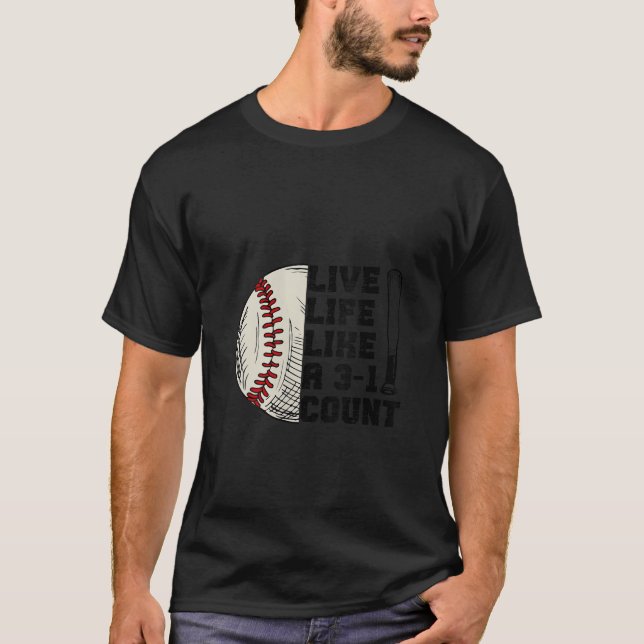 Womens Funny Live Life Like 3 1 Count Baseball Sof T-Shirt (Front)