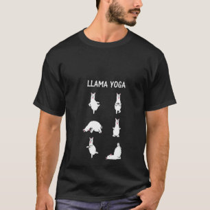 Womens Funny Llama Yoga Pose Workout Cute Christma T-Shirt