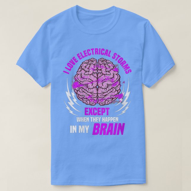 Womens Funny Love Electrical Storms Epilepsy Aware T-Shirt (Design Front)