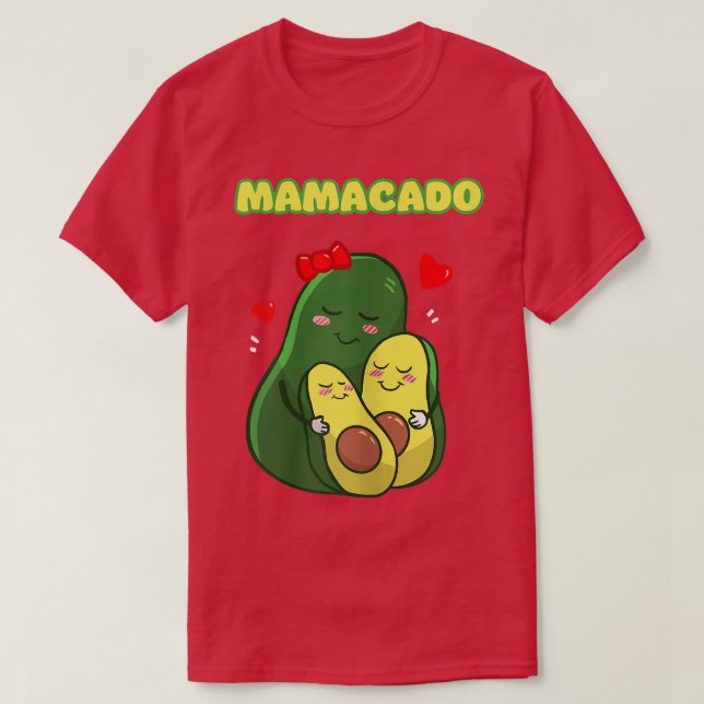 Womens Funny Mamacado Avocado Cute Mum  T-Shirt (Design Front)