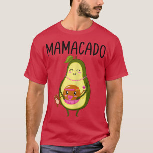 Womens Funny Mamacado Avocado Pregnancy Announceme T-Shirt