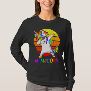 Womens Funny Mamacorn Unicorn Costume Mum Mother's T-Shirt