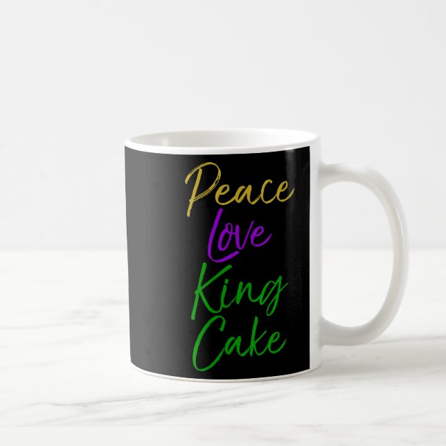 Womens Funny Mardi Gras Gift Party Quote Cute Peac Coffee Mug (Right)