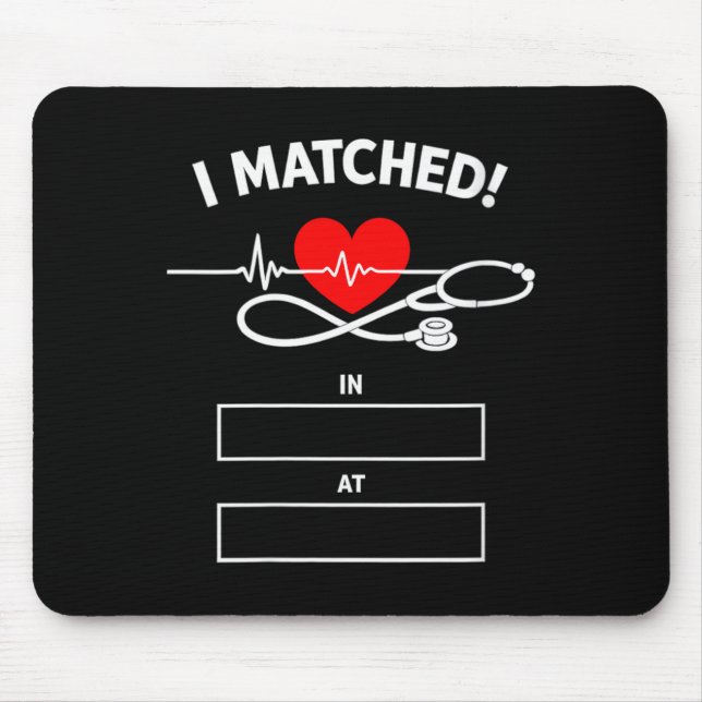 Womens Funny Matched Match Day 2026 Resident Mouse Mat (Front)
