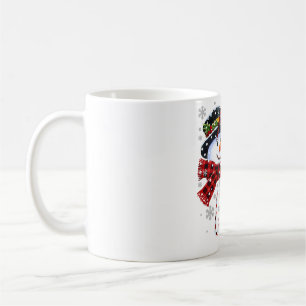 Womens Funny Meemaw Christmas Snowman with Candy C Coffee Mug