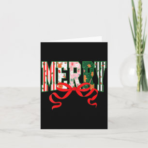 Womens Funny Merry Christmas Crew 2025 Coquette Fa Card