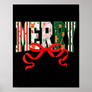 Womens Funny Merry Christmas Crew 2025 Coquette Fa Poster