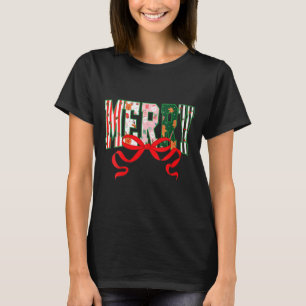 Womens Funny Merry Christmas Crew 2025 Coquette Fa T-Shirt