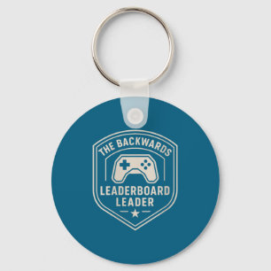 Women's Funny Noob Gamer Joke Badge Leaderboard Sa Key Ring
