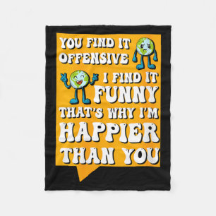 Womens Funny Offensive Sarcastic Humour Quote Witt Fleece Blanket