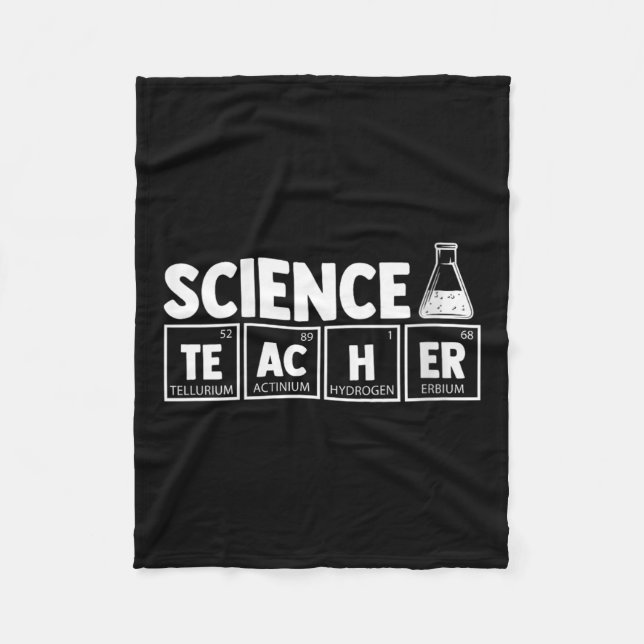 Womens Funny Periodic Table Science Teacher Nerd C Fleece Blanket (Front)