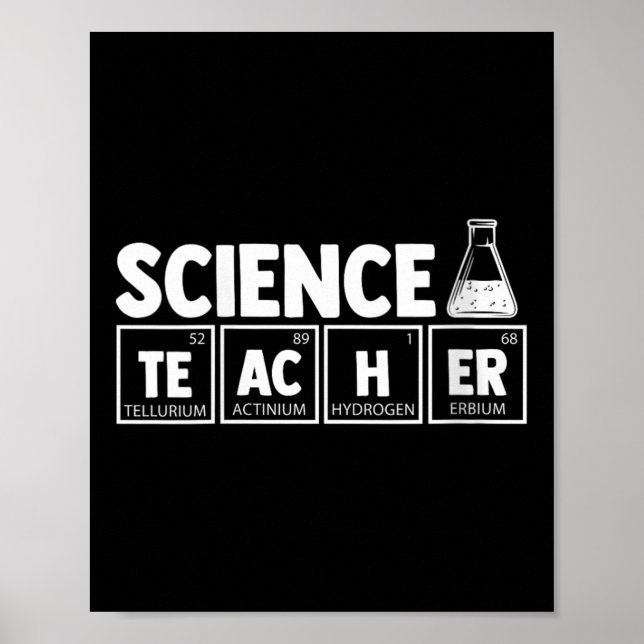 Womens Funny Periodic Table Science Teacher Nerd C Poster (Front)
