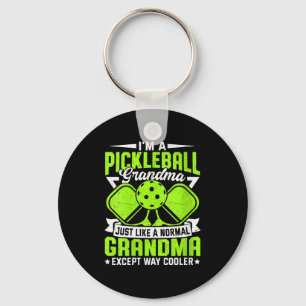 Womens funny pickleball grandma women girls pickle key ring