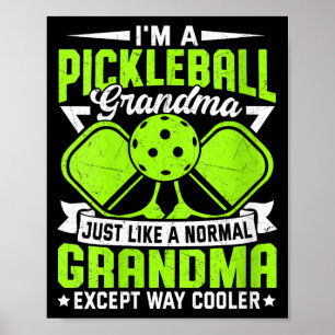 Womens funny pickleball grandma women girls pickle poster