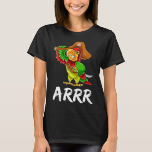 Womens Funny Pirate Parrot With Sabre Halloween T-Shirt