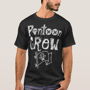 Womens Funny PONTOON CREW Pirate Style Pontoon Cap T-Shirt