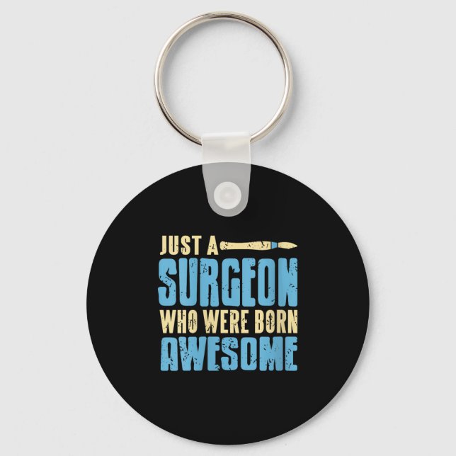 Womens Funny Proud Surgeon Humour Destined For Tru Key Ring (Front)