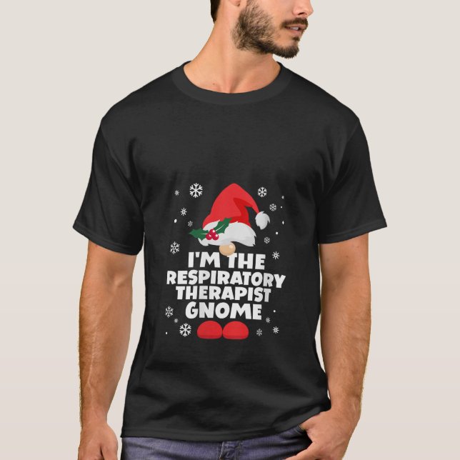 Womens Funny Respiratory Therapist Gnome Family Ma T-Shirt (Front)