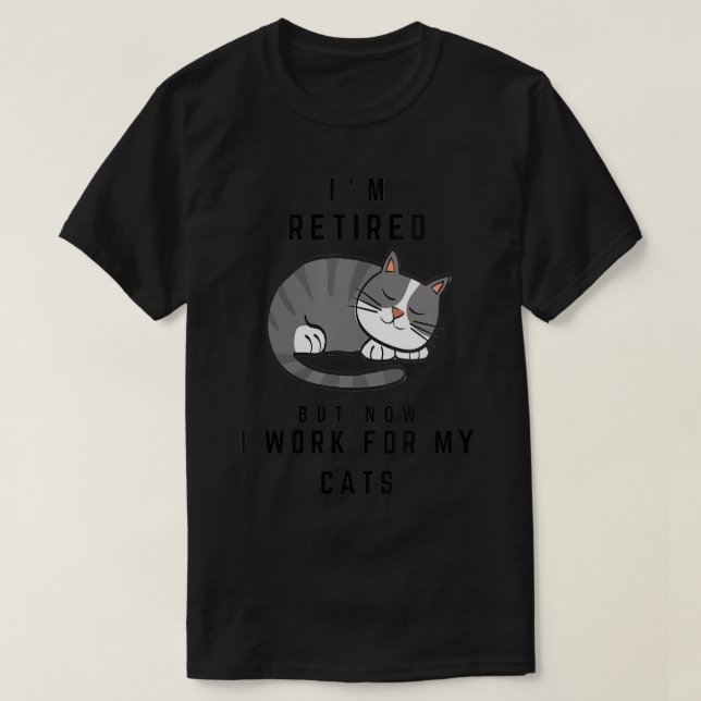 Womens Funny Retirement Gifts for Cat Lovers V-Nec T-Shirt (Design Front)