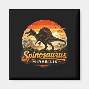 Women's funny retro spinosaurus dinosaur magnet