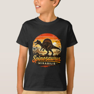 Women's funny retro spinosaurus dinosaur T-Shirt