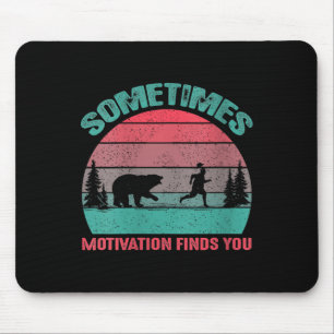 Womens Funny Running Motivational Sometimes Motiva Mouse Mat