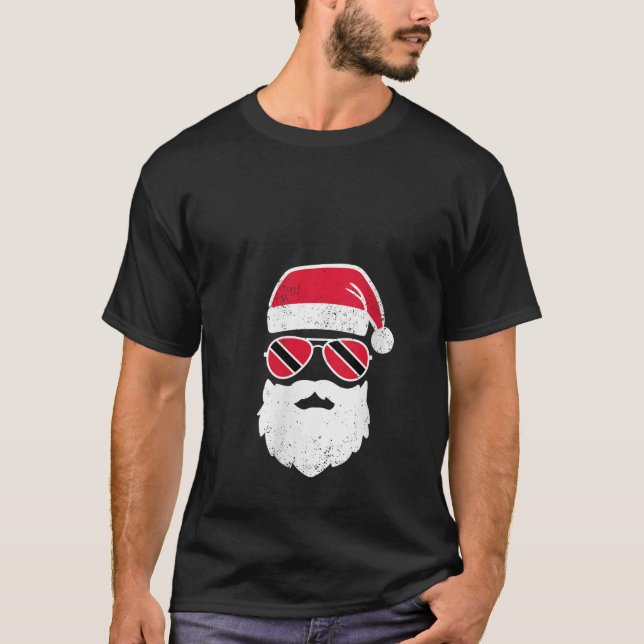 Womens Funny Santa Claus Trinidad and Tobago Chris T-Shirt (Front)