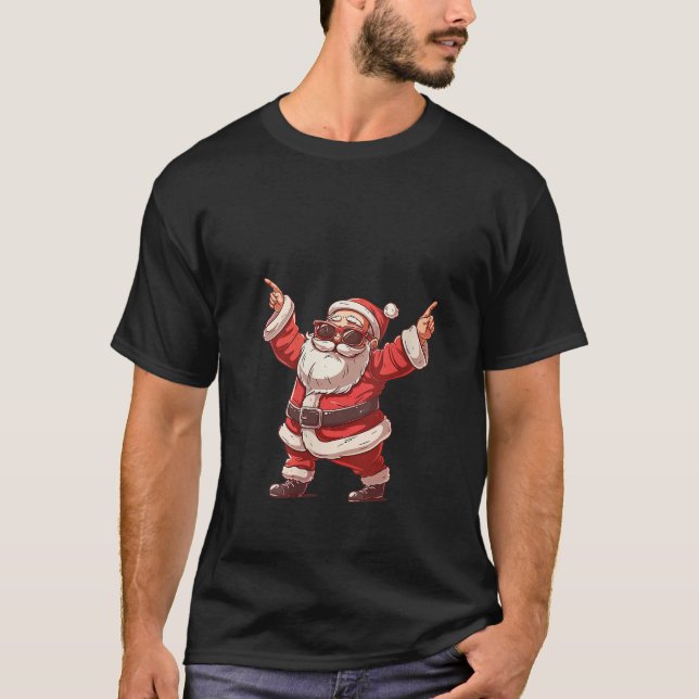 Womens Funny Santa Claus with Sunglasses Cool Sant T-Shirt (Front)