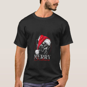 Womens Funny Santa Labrador Retriever Merry Christ T-Shirt