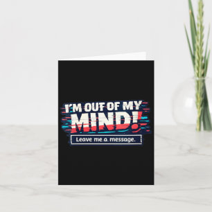 Womens Funny Sarcastic Humourous Witty Quote V-Nec Card