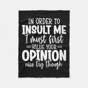 Womens Funny Sarcastic Speak The Truth Offensive Fleece Blanket