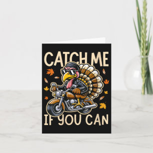 Womens Funny Saying Turkey Riding A Motorcycle Tha Card