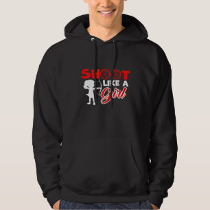 Womens Funny Shoot Like A Girl Archery Hoodie