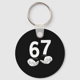 Womens Funny Six Seven 6 7 Meme Gen Alpha Slang 6 Key Ring