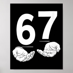 Womens Funny Six Seven 6 7 Meme Gen Alpha Slang 6  Poster