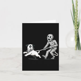 Womens Funny Skeleton Chasing Dog Funny Skeleton Card