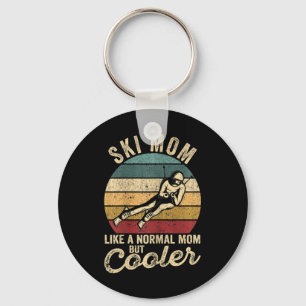 Womens Funny Skiing Mum Skier Mother's Day Winter Key Ring