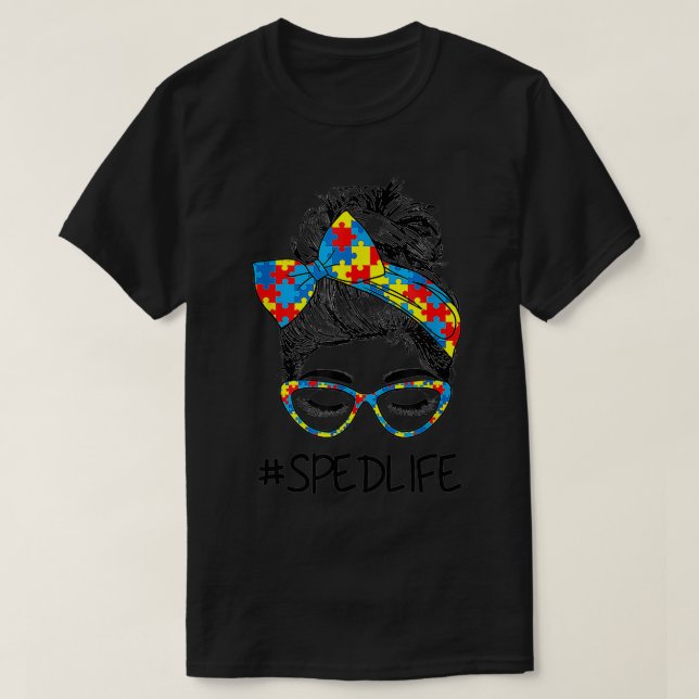 Womens Funny Special Education Autism Teacher Teac T-Shirt (Design Front)
