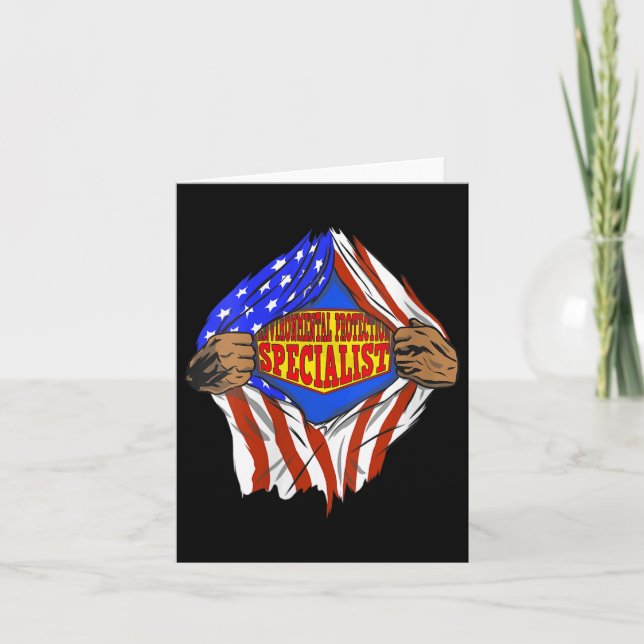 Womens Funny Super Environmental Protection Card (Front)