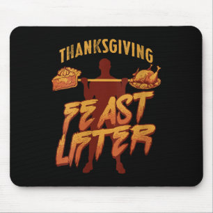 Womens Funny Thanksgiving Workout Bodybuilding Gym Mouse Mat