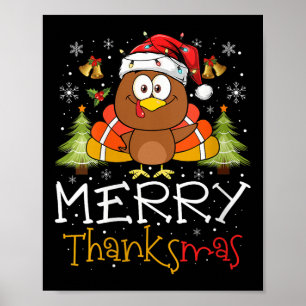 Womens Funny Thanksmas 2025 Merry Thanksmas Thanks Poster