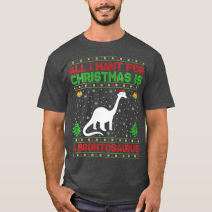 Womens Funny Ugly All I Want For Christmas Is A Br T-Shirt
